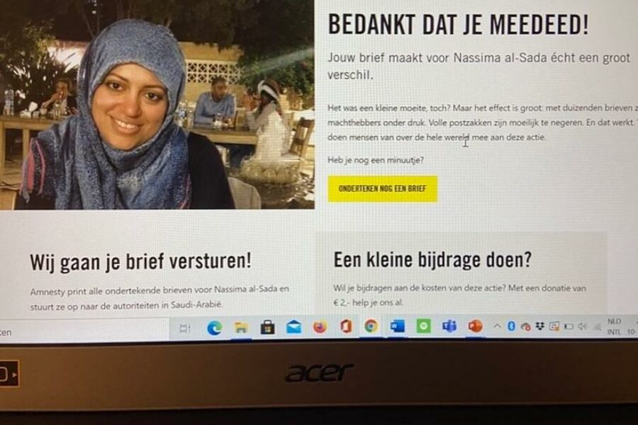 Schrijfactie van Amnesty Nederland